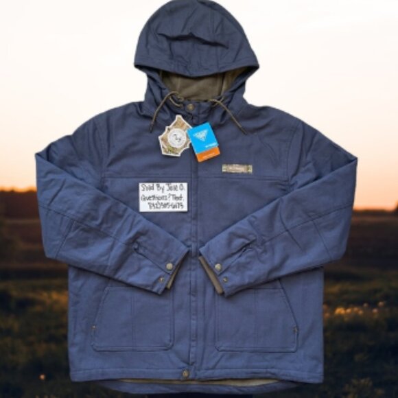 COLUMBIA PHG ROUGH TAIL HOODED MENS WORK HUNTING JACKET SIZE XL EXTRA LARGE BLUE - Picture 1 of 9